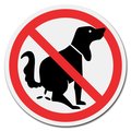 Signmission Corrugated Plastic Sign With Stakes 16in Circular-No Dog Poo C-16-CIR-WS-No dog poo